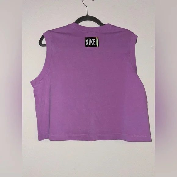 Nike Vintage 90s Center Swoosh Tank Top Ribbed Crop Size XL - Picture 4 of 6
